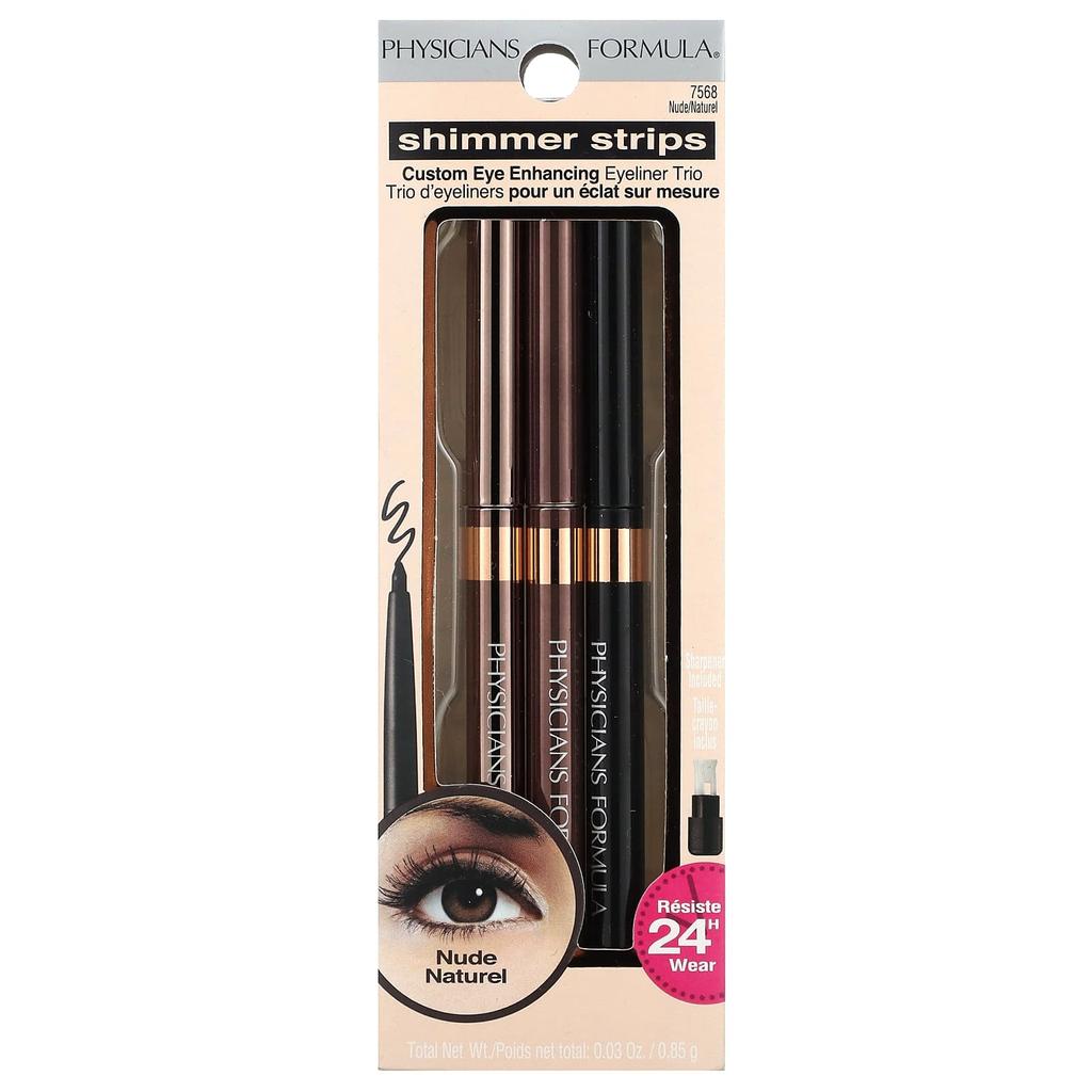 Physicians Formula, Shimmer Strip, Custom Eye Enhancing Eyeliner Trio, Nude, 0.03 oz (0.85 g)
