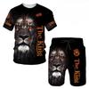 T Shirt & Shorts Sets 2piece Suit for Mens Animal Pattern Print Short Sleeve Tracksuit Leisure 3D Polyester Man's Set