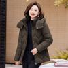 Mom cotton-padded short hooded thickened thermal cotton jacket middle-aged and elderly women's multi-color spot supply