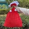 Santa Claus Christmas Velvet Bag-Big Pocket Bag with Tie Rope, Costume Sacks for Presents, Kids Stocking Stuffer, Bags for Gifts