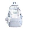 Color Block Cartoon Backpack Commuter Large Capacity Schoolbag Women's Lightweight Backpack