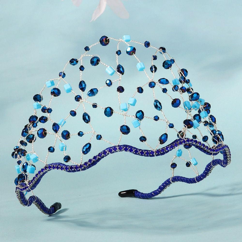 Handmade Sparkling Rhinestone Tiara Wedding Headpieces Bride Hair Bands  Party