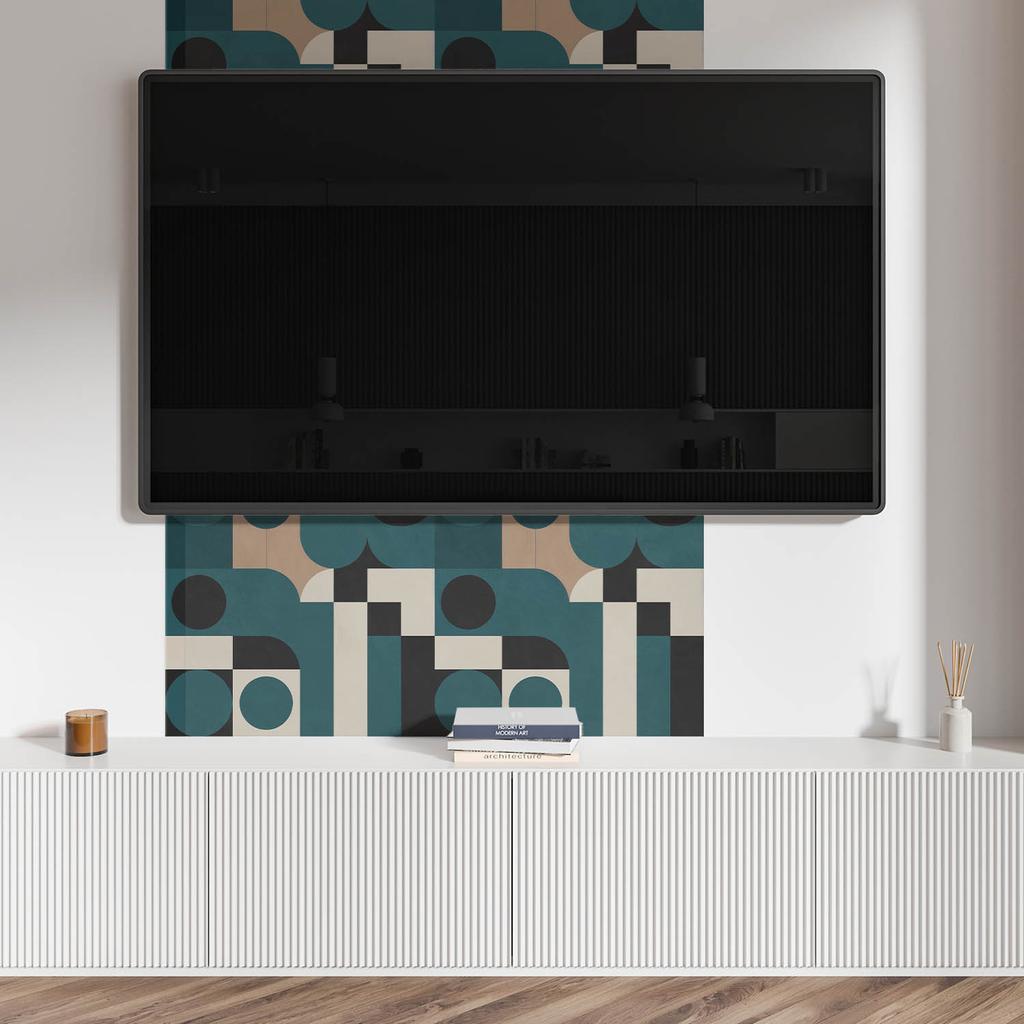Self-Adhesive Vinyl Kitchen Panel 100x50 cm Abstract Shapes and Forms