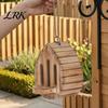 Butterfly Habitat Wooden House And Feeder, Outside Hanging Shelter, Wood Feeder Teardrop Shaped for Garden Decoration Pollinator