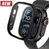 Glass+case For Apple Watch Ultra 2 Case 49mm Smartwatch PC Bumper+Screen Protector Tempered Cover Iwatch Series Band Accessories 7