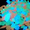 50Pcs Luminous Stones Fish Tank Aquarium Ornament Glow In The Dark Pebbles Outdoor Yard Lawn Path Walkways Decorations