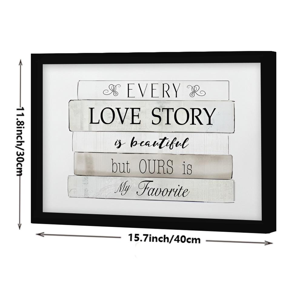 Modern Letter Canvas Wall Art Painting with Frames for Living Room Bedroom Decor Pictures Housewarming Gift