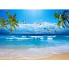 Sea Coconut Tree Wallpaper 3d Beach Wall Mural Ocean Beach Wallpapers Home Decor