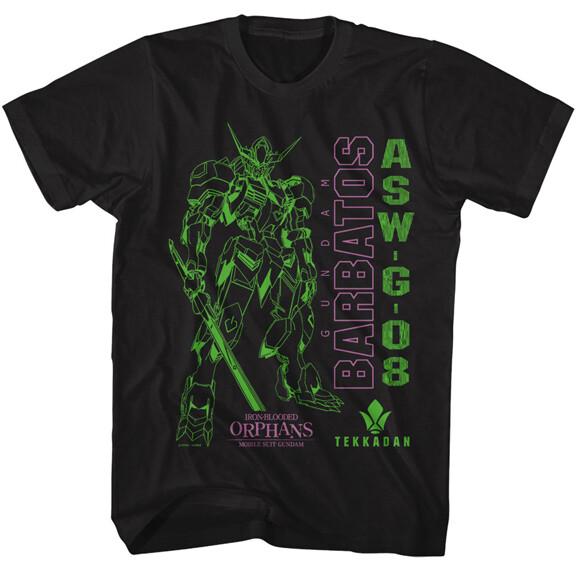 Gundam Japanese Military Anime Merch Tekkadan Barbatos ASW-G-08 Men T Shirt L