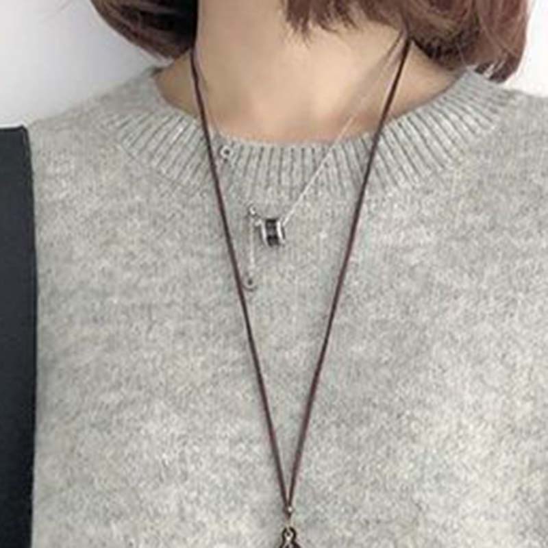 Megztinis moterims rudeniui žiemai, sutirštintas, šiltas, megztas, elastingas, ilgomis rankovėmis, viršus