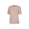 Sportbekleidung Lockere Passform Rundhalsausschnitt Kurzarm T-Shirt Damen Oberteile Hellrosa DD0501-222