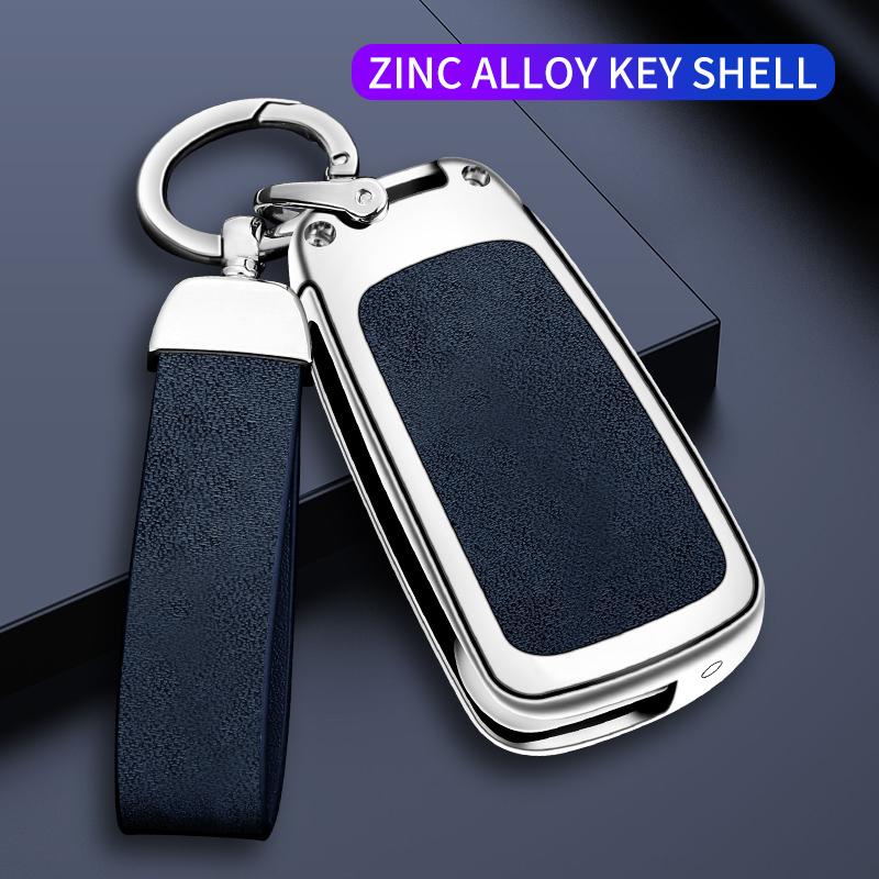 New Zinc Alloy Leather Car Key Case Cover Protector For Buick Chevrolet Cruze Aveo Trax Opel Astra Corsa Meriva Zafira Antara J