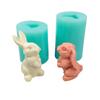 3D Easter Rabbit Silicone Candle Mold for Resin Clay Chocolate Decorating Tool