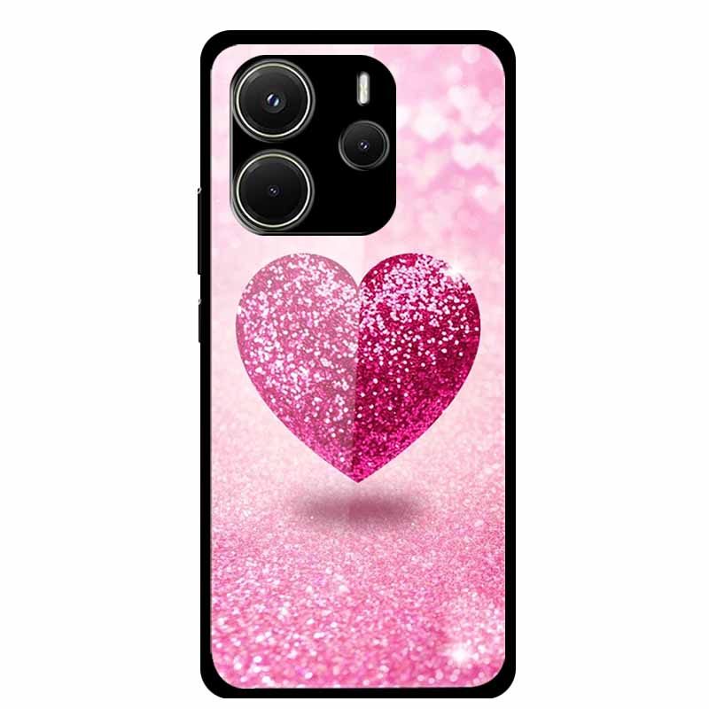 Case For Redmi Note 14 4G Case Note14 Coque Tempered Glass Hard Back Cover For Xiaomi Redmi Note 14 5G Phone Case Soft Bumper