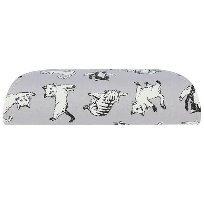 Eyeglass Case Cat Patch Yellow Pattern/Beige