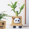 Sitting Panda Shaped Planter Vase Moulds Cements Mould Silicone Material for Hand-Making Succulent Plant Flowerpot Vase