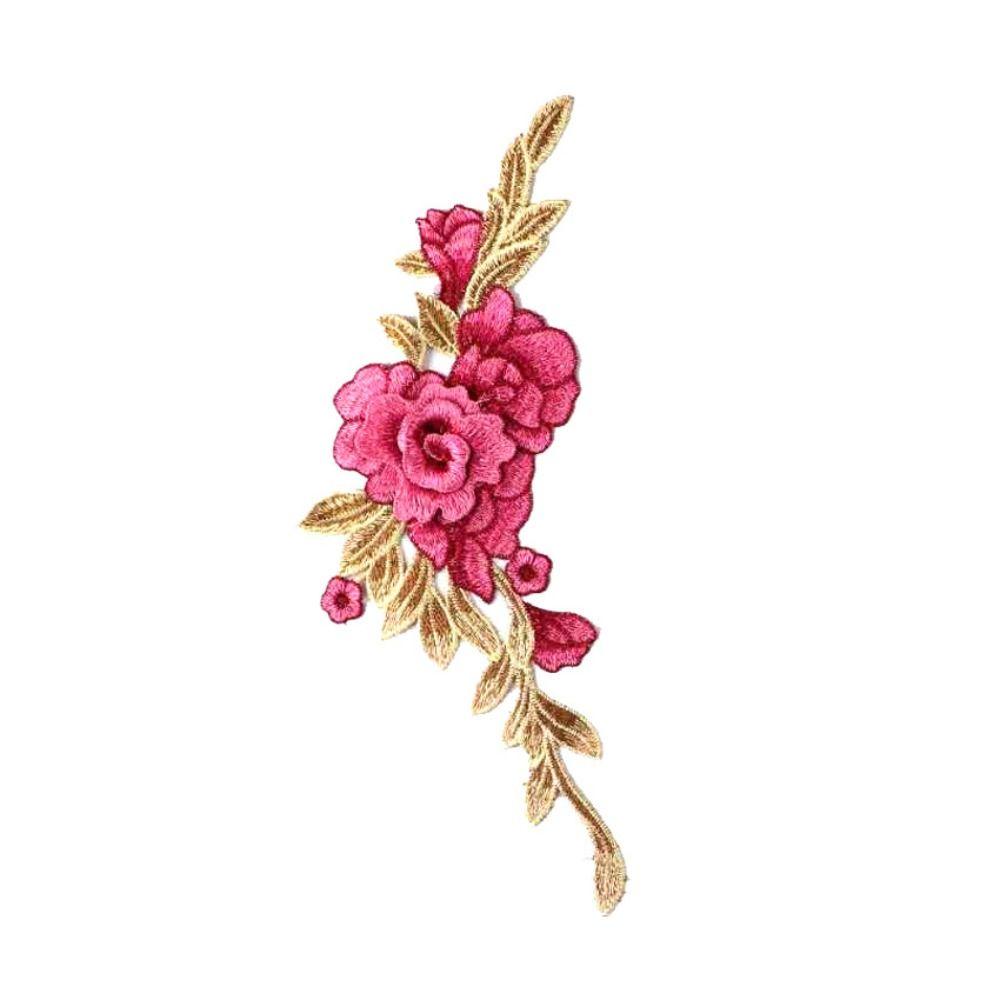 DIY Cheongsam 3D Flower Floral Rose Trimmings Sewing Peony Clothes Accessories Patch Applique Embroidery