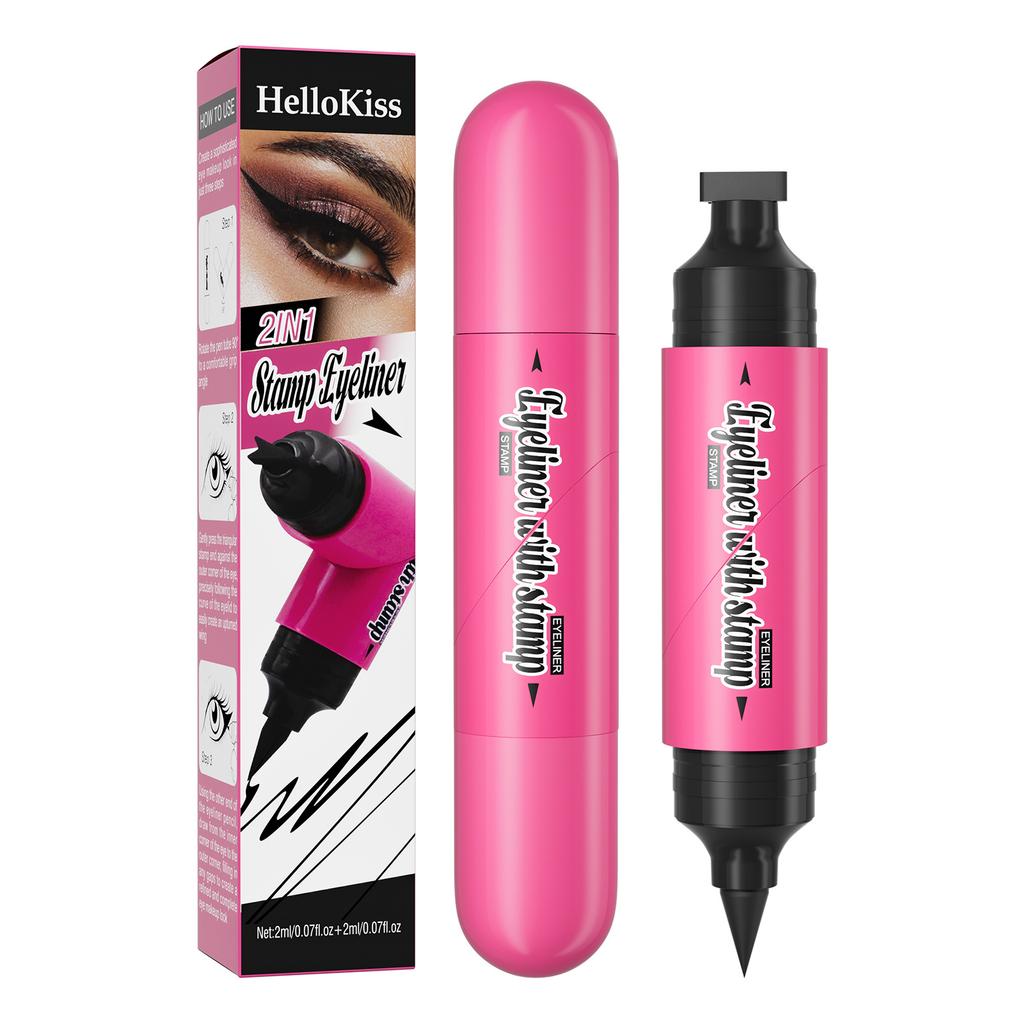 Double Head Seal Eyeliner, Waterproof Quick Drying Eyelinerstamp