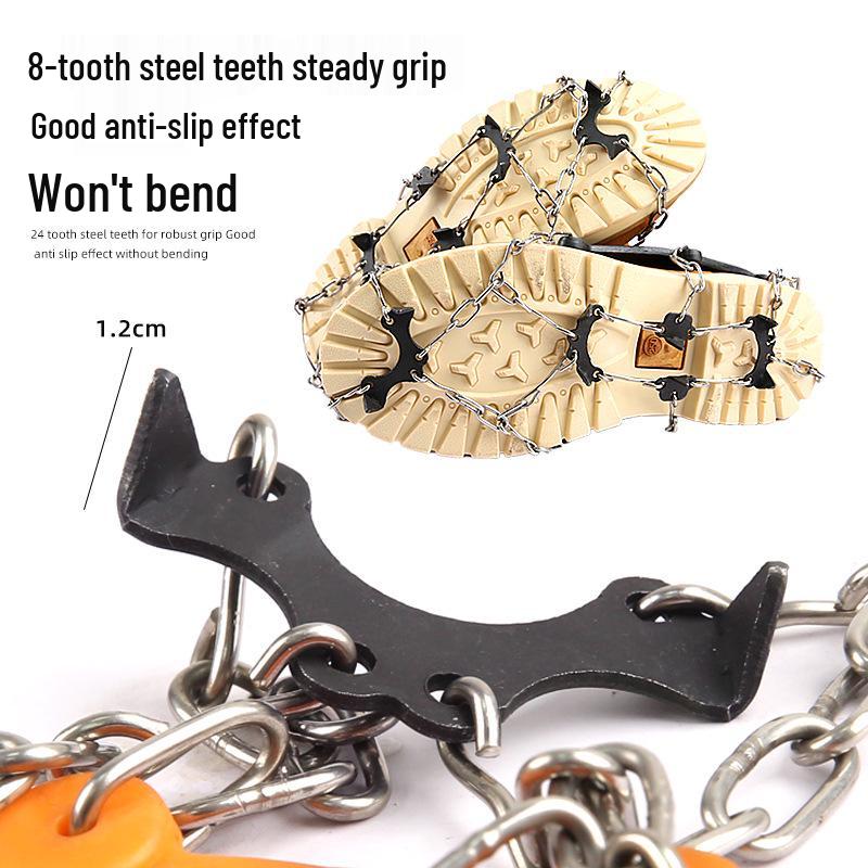 Outdoor Stainless Steel Non-slip Crampons for Snow and Mud