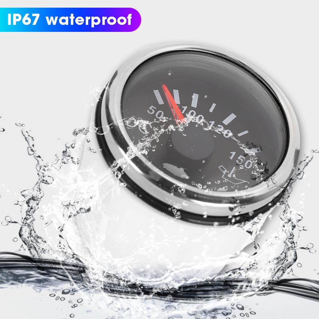 Oil Temperature Gauge 52mmCelsius2in Intelligent Alarm 316 Stainless Steel for Car Boat