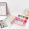 Embroidered PVC Transparent Travel Set: Cosmetics, Toiletries, Towel, File Storage Bag