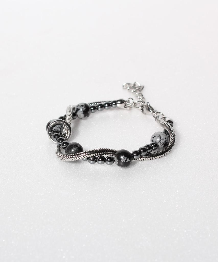 Dwse Black Wave Bead Bracelet
