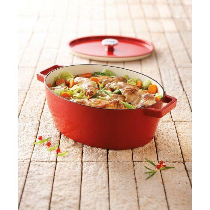 Cocotte ovale - PYREX - Slow Cook - 33 cm - Rouge
