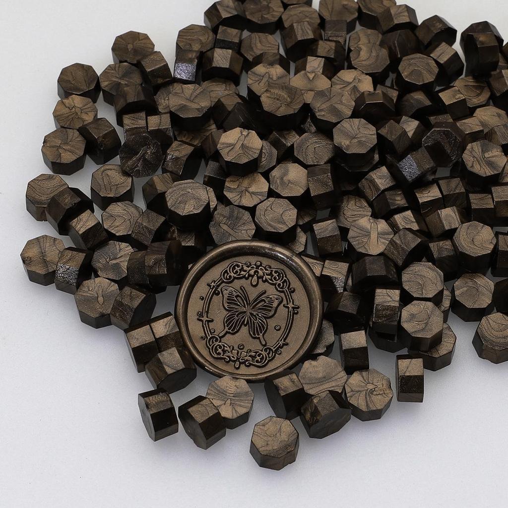 148 Pearlescent Octagonal Sealing Wax Beads - Mixable Colors, 500g Package