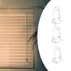 12/36Pcs Clear Blind Hold Down Brackets Drapes Shutters Curtain Bottom Rails Holders Clips Positioning Hook with Screws