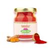 Roli Kumkum Satvik, Polvere Tilak Curcuma Pura e Calce, Non Macchia, Barattolo di Vetro da 30g | Kumkum Curcuma e Calce Pura