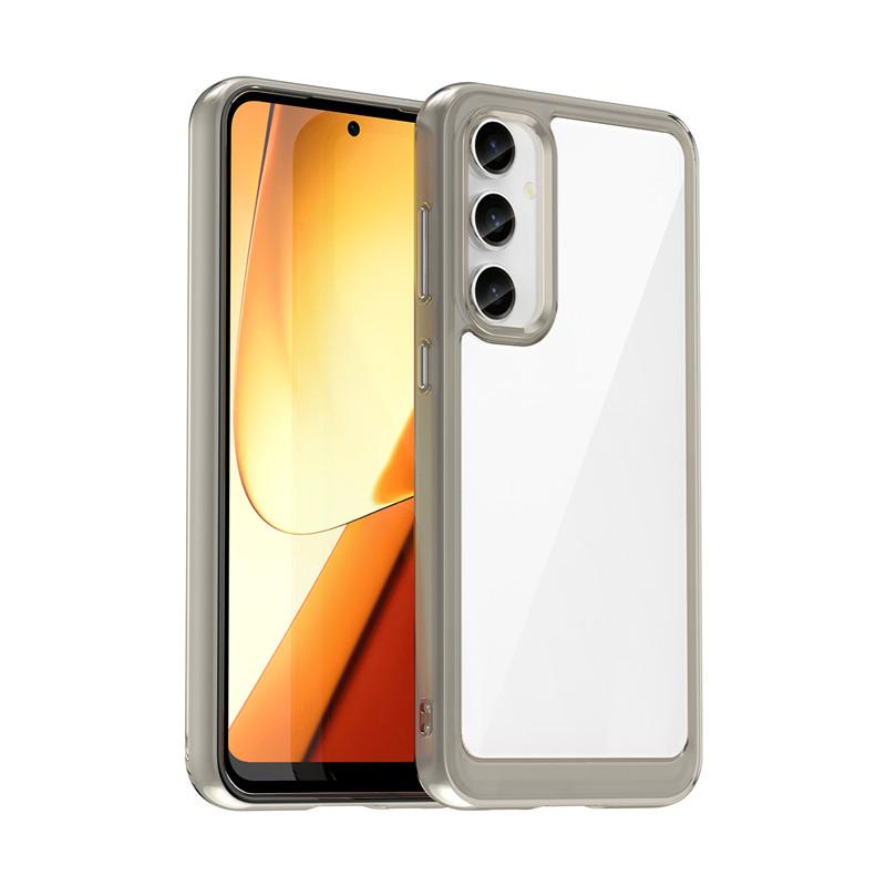 

Чехол для Samsung Galaxy S23 FE Чехол для Samsung Galaxy S23 FE Цветной мягкий силиконовый прозрачный бампер для Galaxy S23 FE For S23 FE серый