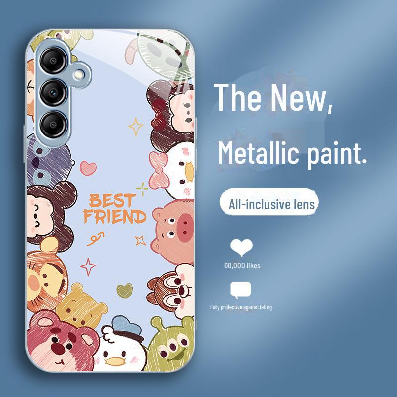 Samsung A14 Protective Case: Animal Print, Cute, High-End, Niche, Liquid, All-Inclusive, Anti-Fall Design.