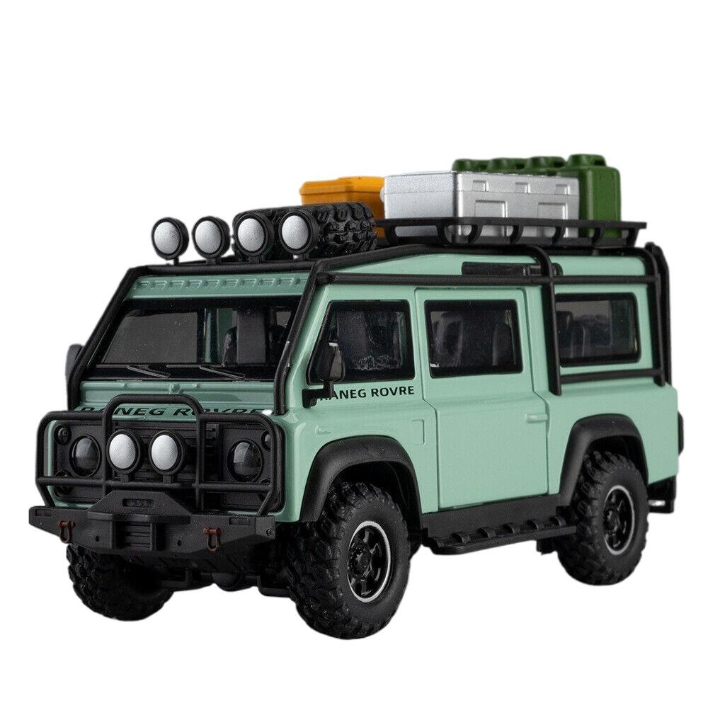 

1/32 литой автомобиль для Land Rover Defender Van модель игрушечная машинка со звуком и светом 1/32-Size:14*6.3*8cm зелёный
