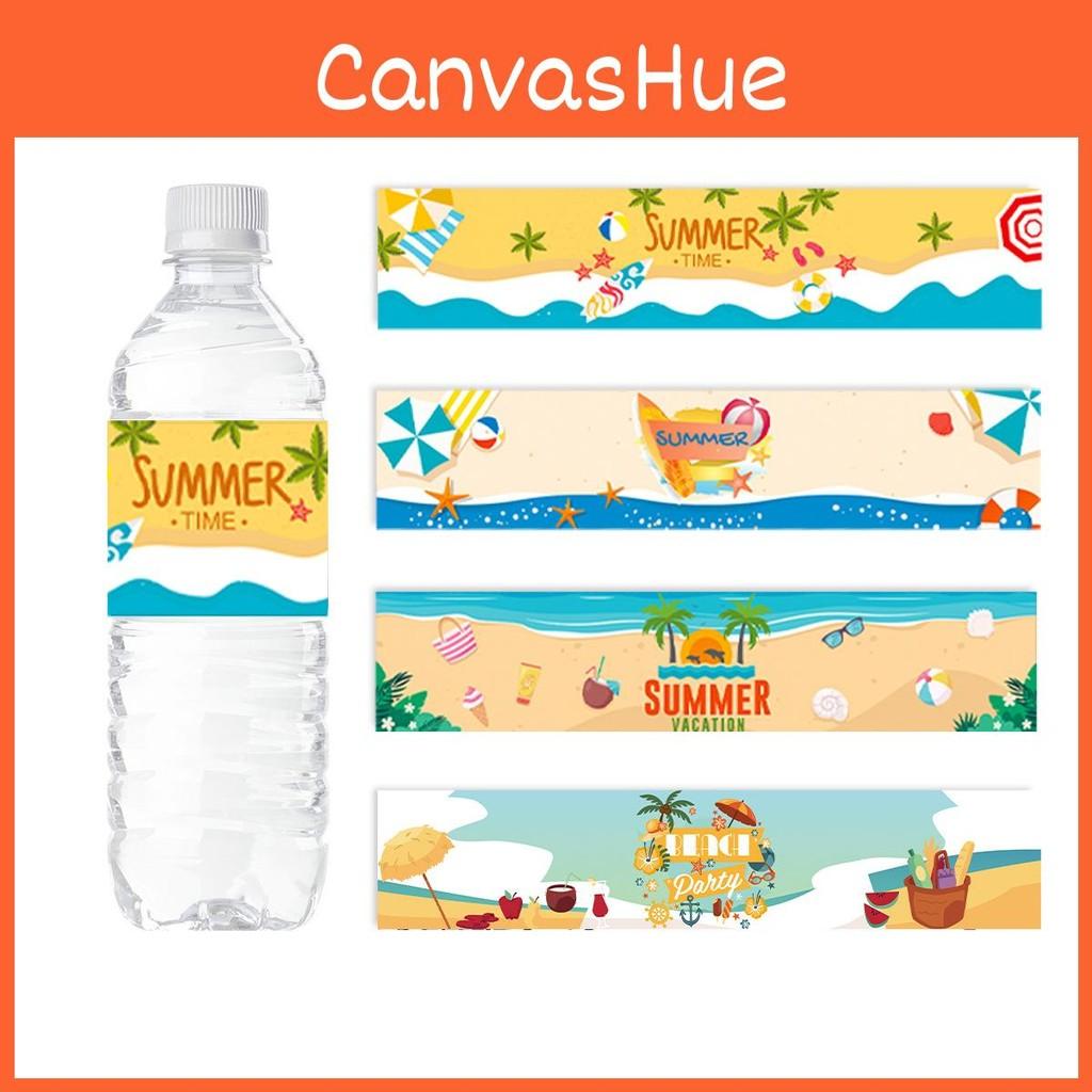 Style Beach Bottle Decals With Marine Sand Pattern For Summer Festival Events