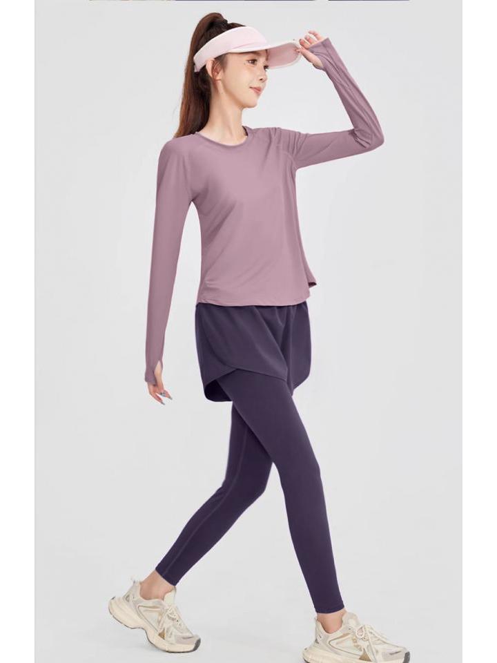 Women's Quick Dry Long Sleeve T-shirt: Slimming, Comfortable, Ideal for Running, Tennis, Badminton, and Casual Sports