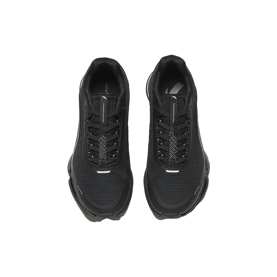 Anta Comfortable Lightweight Shock Absorbing Non-Slip Low-Top Running Shoes Women Sneaker Black 122415501-4