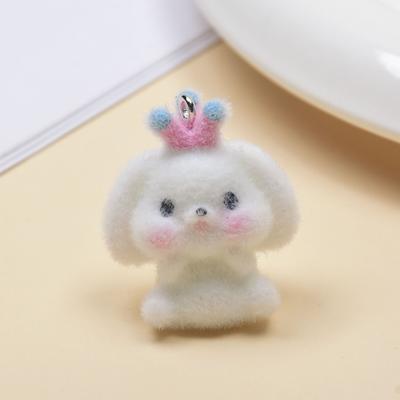 Resin Flocking Cute Three-dimensional Keychain Pendant Car Key Chain Pendant Bag Pendant