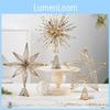Modern Minimalist Christmas Tree Star Ornament With 3d Snowflake Design For Festive Decor