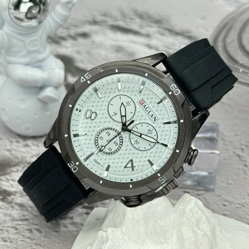 JYL Men's Watch Business  Calendar Silicone Strap
