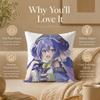 Vocaloid O‑Otomachi Una Cushion Cover Double-Sided Printed Pillow Cover Hypoallergenic Dust-Mite Proof