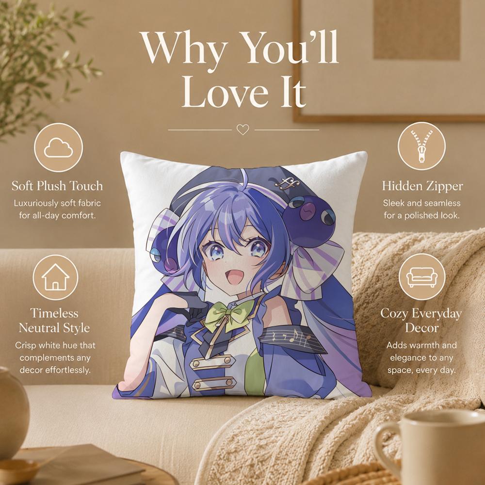 Vocaloid O‑Otomachi Una Cushion Cover Double-Sided Printed Pillow Cover Hypoallergenic Dust-Mite Proof