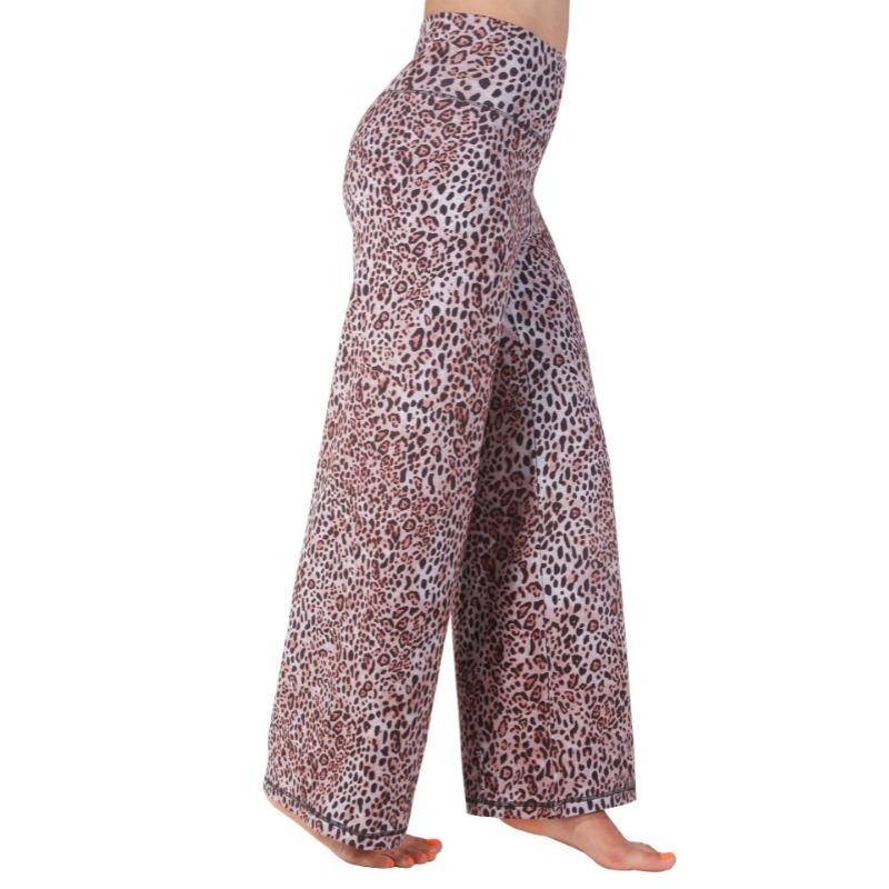 

Модные женские брюки с высокой талией, широкими штанинами, свободные, повседневные, спортивные, пляжные, для отпуска, тонкие, элегантные, офисные, весенние, осенние, простые брюки, женская одежда XXL леопардовый