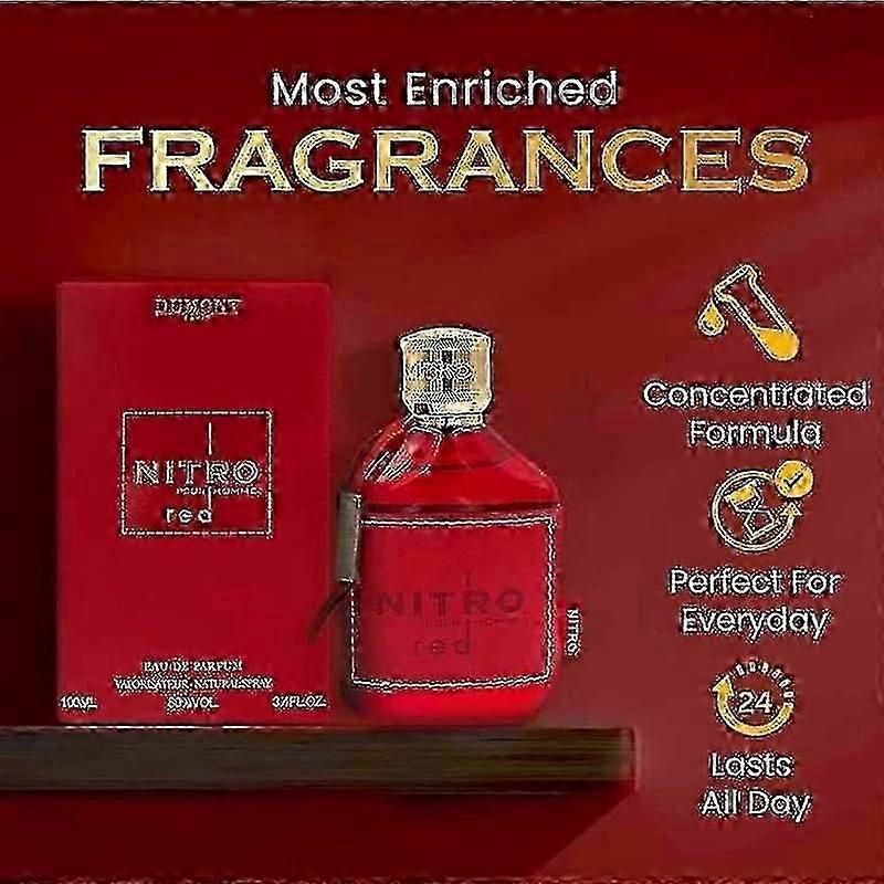 Nitro Red Dumont EDP Perfume 3.4 Fl Oz 100ML for Men and Women