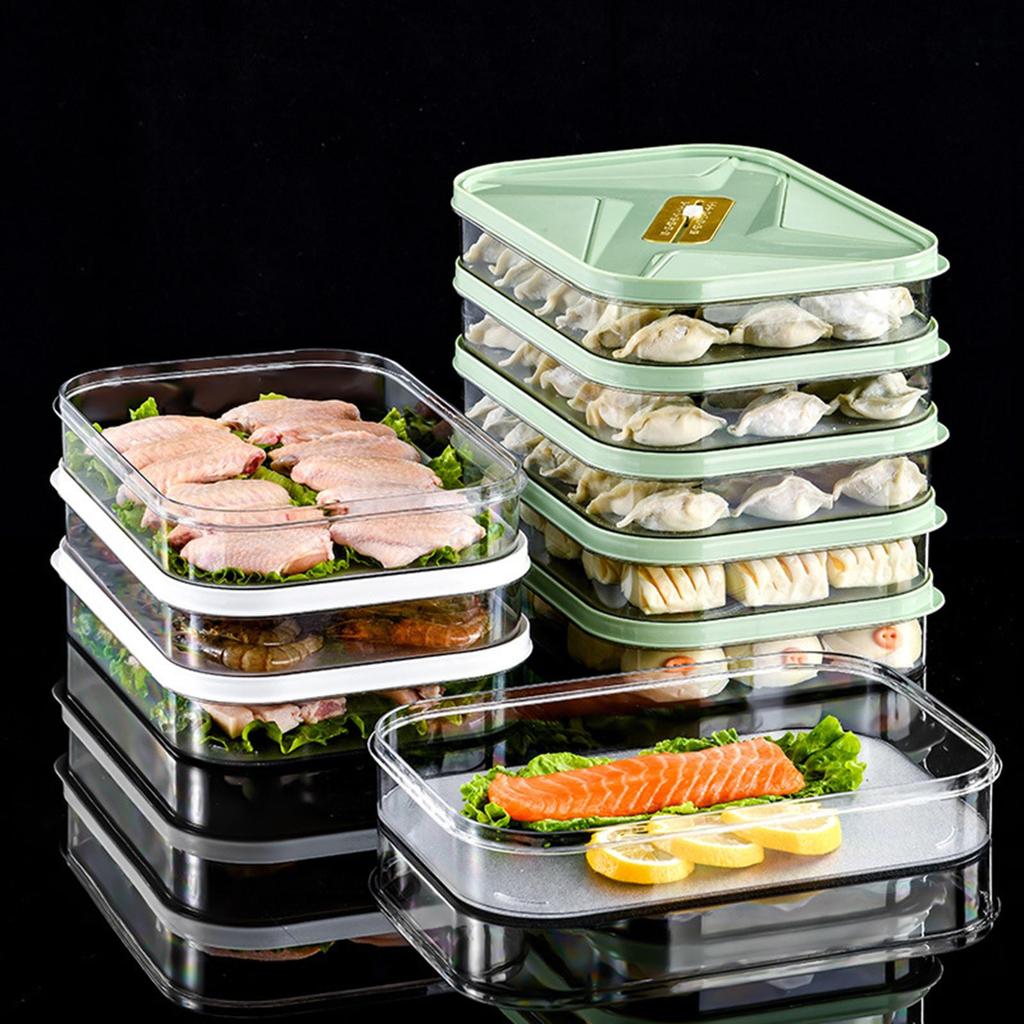 Dumplings Organizer Refrigerator Rectangle Seal Protection Convenient Large