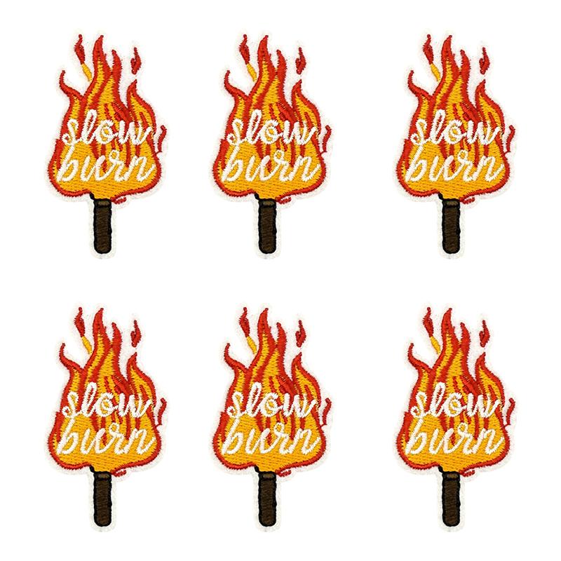 10pcs /Lots Trendy Pattern Letter Slogans Embroidery Patch Diy Pink Cartoon Couple Patch Iron On Patches Sew Stickers Badge Decor 