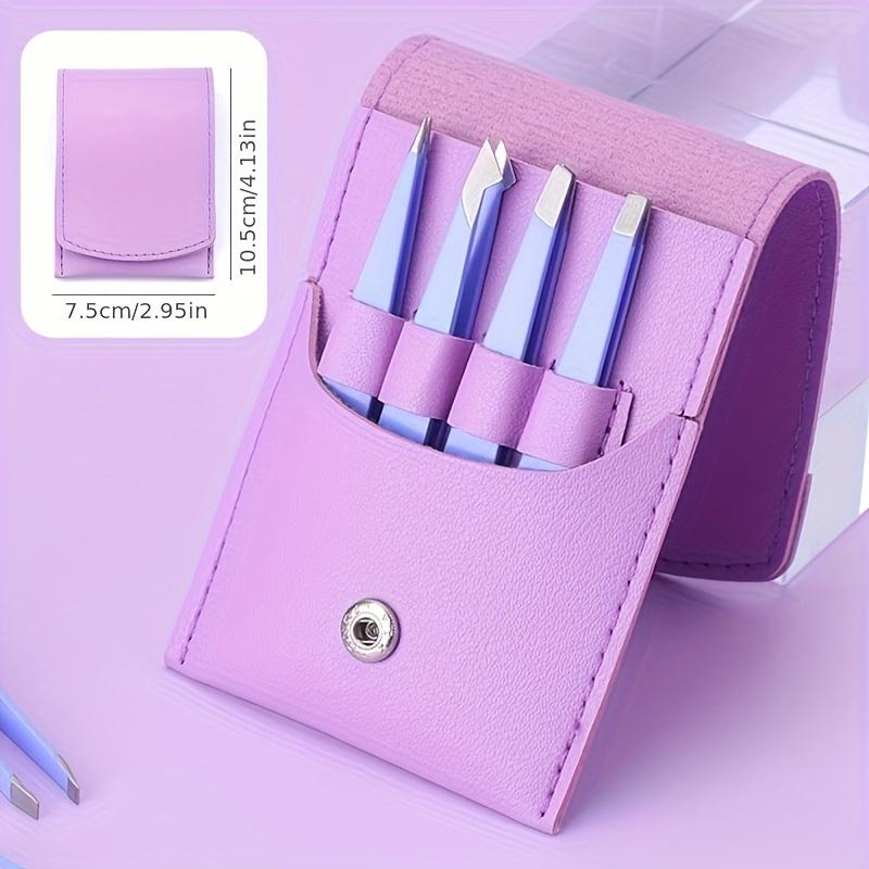 

Набор из 4 пинцетов - профессиональные пинцеты для бровей - отличная точность для удаления волос на лице, заноз и вросших волос с