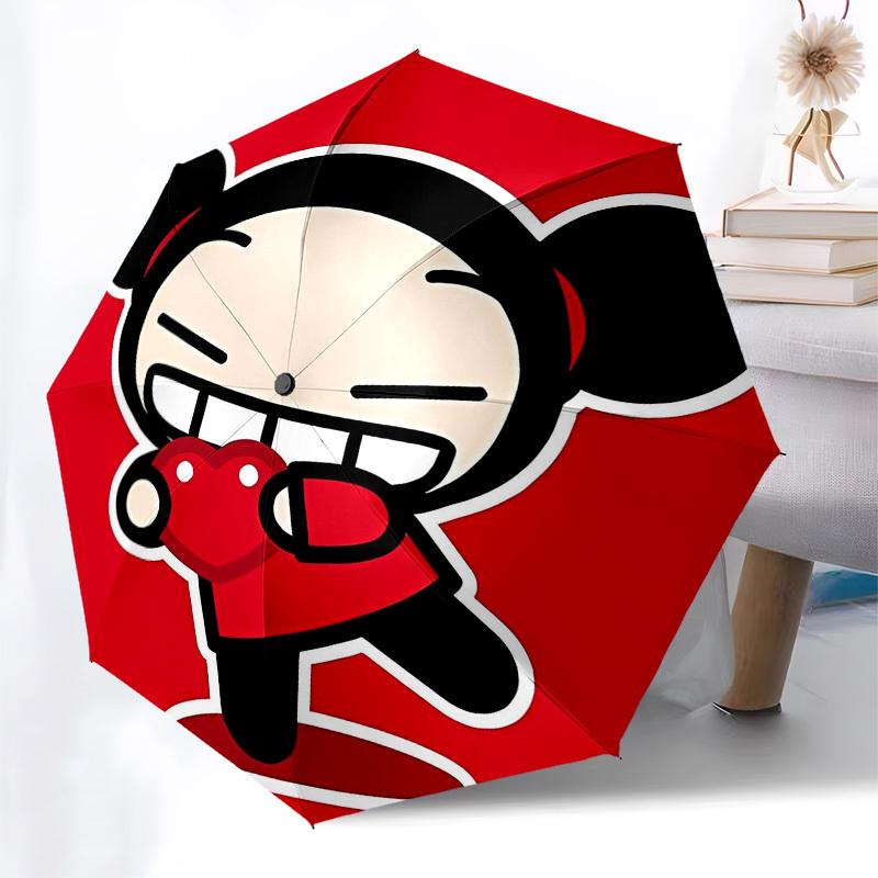 Loveheart, Cartoon Automatic Opening and Closing, 8 Rib Structure Portable Umbrella, Suitable for Men and Women In All Seasons  Perfect Gift