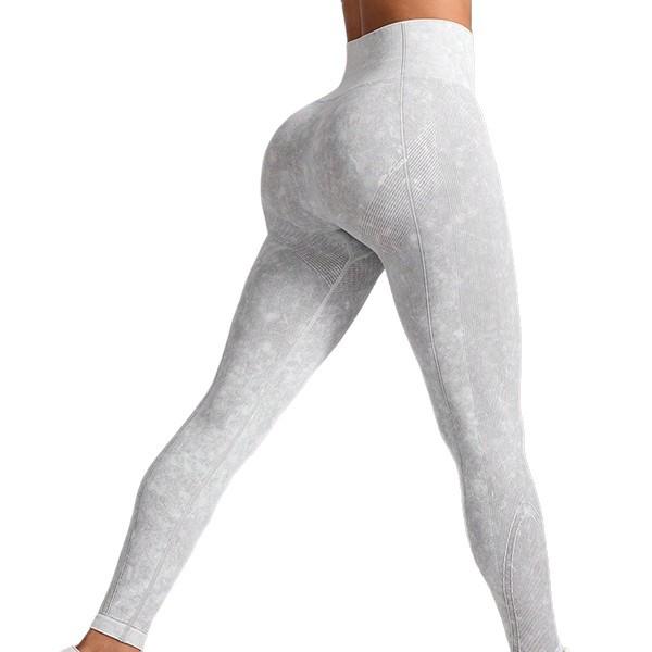 Nylon Frosted High Waist Yoga Leggings with Tummy Control & Hip Lift for Women