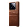 For Xiaomi 14 Case Dual Card Slots PU Leather Coated PC Protective Phone Cover