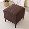 New Elastic Jacquard Ottoman Cover Solid Color Soft Square Stool Cover T-Shape Footstool Case Home Decor